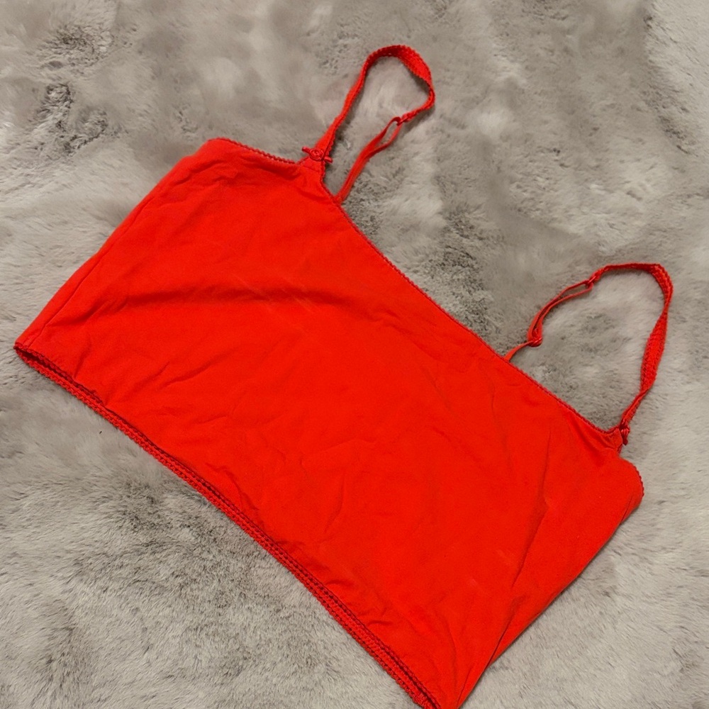 Skims Red Crop Top